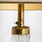 Murano Glas Struktur Messing Details und Stoff Lampenschirm Modell 529 Bodenlampe von Carlo Scarpa für Venini, 1940er 3