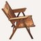 Chaise d'Apprentie Arts & Crafts en Cuir Tissé, Pays-Bas, 1950 4