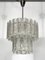 Lámpara de araña con elementos de cristal de Murano, años 60, Imagen 1