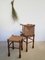 Sgabello rustico in legno e paglia, Italia, Immagine 2