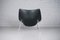 Vintage Black Leather Oyster Chair by Pierre Paulin for Artifort, Image 5