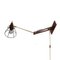 Mid-Century Teak & Brass Swing Arm Wall Lamp, Image 11