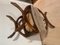 Pair of antique Stools, Hand-Carved Walnut, Alcantara Leather, France circa 1860 8