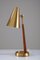 Mid-Century Scandinavian Table Lamp in Brass & Oak from Falkenbergs 3
