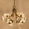 Modernist Glass & Brass Chandelier from Kalmar, 1960s, Image 6