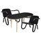 Kolho Coffee Table & Lounge Chairs in Black by Made by Choice, Set of 3 1