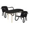 Kolho Coffee Table & Lounge Chairs in Black by Made by Choice, Set of 3, Image 1
