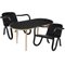 Kolho Coffee Table & Lounge Chairs in Black by Made by Choice, Set of 3 2