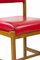 Rote Stühle, 1970er, 6er Set 2