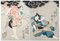 Utagawa Kunisada (Toyokuni III), Due attori in scena di combattimento con fulmini e..., Immagine 1