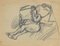 Mino Maccari, Reclined, Original Charcoal, Mid-20th Century 1