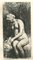 After Rembrandt, Seated Woman Holding Her Shirt, Etching, 19th Century 1