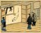 Utagawa Hiroshige II, Bamboo Rooms in Iwahisa, Xilografía original, década de 1840, Imagen 1