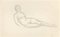 Desnudo tumbado, dibujo original, principios del siglo XX, Imagen 1