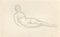Lying Nude, Original Drawing, Early 20th-Century 1