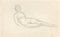 Lying Nude, Original Drawing, Early 20th-Century, Image 1