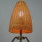 Mid-Century Rattan & Bronzed Brass Table Lamp, Austria, 1950s, Image 9