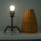Lampe de Bureau Mid-Century en Rotin et Laiton Bronzé, Autriche, 1950s 14