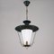 Mid-Century French Black & White Lantern With Brass Details, 1950s, Image 2