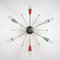 Mid-Century Multi Color & Brass Sputnik Flush Mount, Germany, 1950s 2