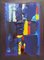 Jean-Roch Focant, Matières Bleues, 1996, pigmentos, cola de arena y acrílico sobre madera, Imagen 1