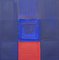 Jean-Roch Focant, Carré Rou Et Bleu Sur Bleu, 2002, Pigments, Sand Glue & Acrylic on Wood 1