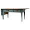 Swedish Gustavian Blue Country Table, 1800s, Image 1
