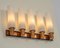 Copper & Glass Wall Sconce from Kaiser, Germany, 1960s, Set of 2 2