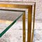 Mid-Century Italian Brass & Glass Stackable Tray Tables, 1950s, Set of 3 4