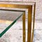 Mid-Century Italian Brass & Glass Stackable Tray Tables, 1950s, Set of 3, Image 4