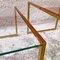 Mid-Century Italian Brass & Glass Stackable Tray Tables, 1950s, Set of 3 6