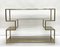 Mid-Century Italian Gold Brass and Glass Console Table, 1970s 17