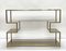 Mid-Century Italian Gold Brass and Glass Console Table, 1970s, Image 17