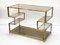 Mid-Century Italian Gold Brass and Glass Console Table, 1970s, Image 12
