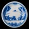 Blau-weißer Chinoiserie Teller von Delft 2