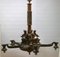 Lámpara de araña Art Déco grande de bronce fundido, Imagen 10