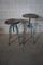 French Vintage Industrial Adjustable Stools, 1950s, Set of 2 3