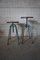 Tabourets Industriels Vintage Ajustables, France, 1950s, Set de 2 1