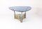 Triangular Dining Table with Blue Shaded Glass, 1970s 6