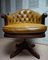 Antique Chesterfield Leather Bankers Swivel & Tilt Office Chair, 1930s, Image 1