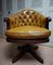 Antique Chesterfield Leather Bankers Swivel & Tilt Office Chair, 1930s 2