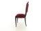 Vintage Crimson Velvet & Wood Chairs by Paolo Buffa, Italy, Set of 4 5