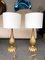 Italian Gold Twisted Murano Glass Table Lamps. 1960s, Set of 2 5