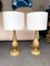 Italian Gold Twisted Murano Glass Table Lamps. 1960s, Set of 2, Image 1