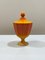 Cuenco o jarrón con tapa de vidrio opalino, años 40, Imagen 8