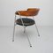 Mod. Sedie nr. 702/2 in palissandro, pelle e acciaio di Roland Rainer per Wilkhahn, 1965, set di 2, Immagine 11