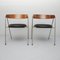 Mod. 702/2 Chairs in Rosewood, Leather & Steel by Roland Rainer for Wilkhahn, 1965, Set of 2 1