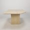 Italian Travertine Octagon Coffee Table, 1980s 4