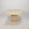 Italian Travertine Octagon Coffee Table, 1980s 2