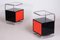 Black & Red Bedside Tables from Vichr & Spol, Czechia, 1930s, Set of 2 10